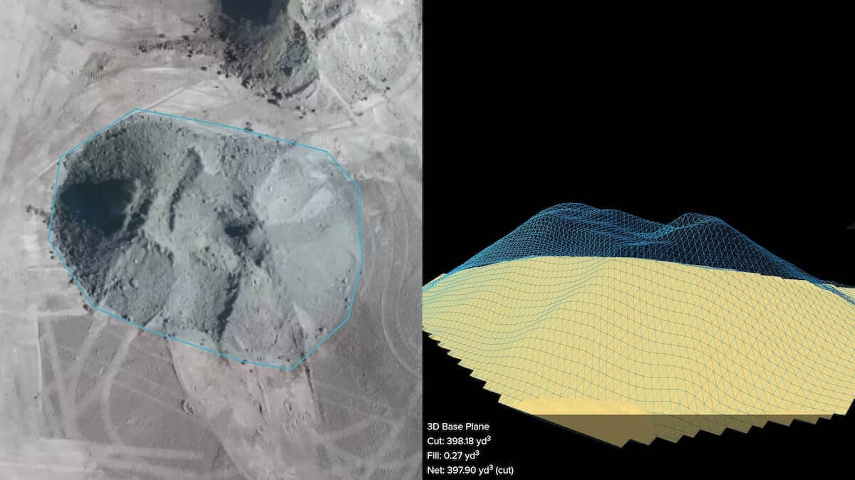 Minerit – Măsurători Topografice Dronă 1 stockpile inventory mining